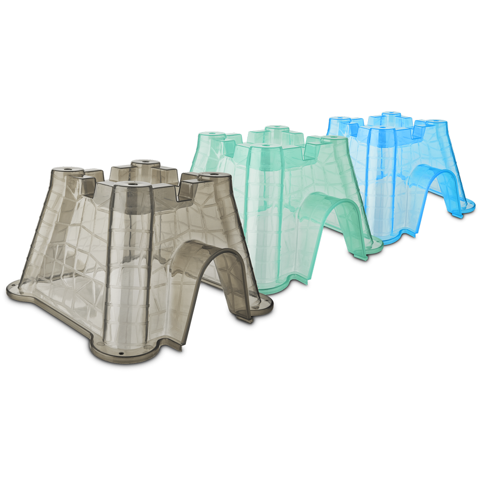 Pawise Unterschlupf für Kleintiere, Kunststoff, schlossförmig, transparent, Größe M, 30 x 31 x 19 cm