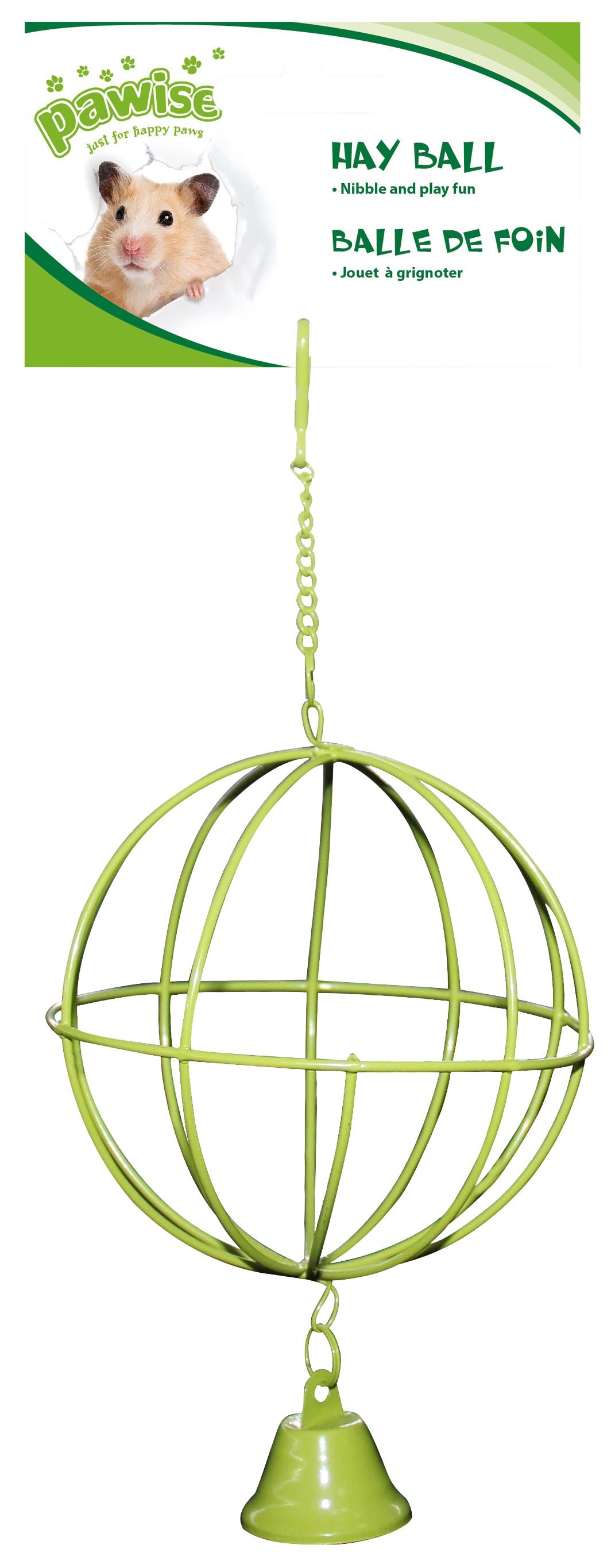 Pawise Heuball, mit Glocke, für Nagetiere, Ø 10 cm