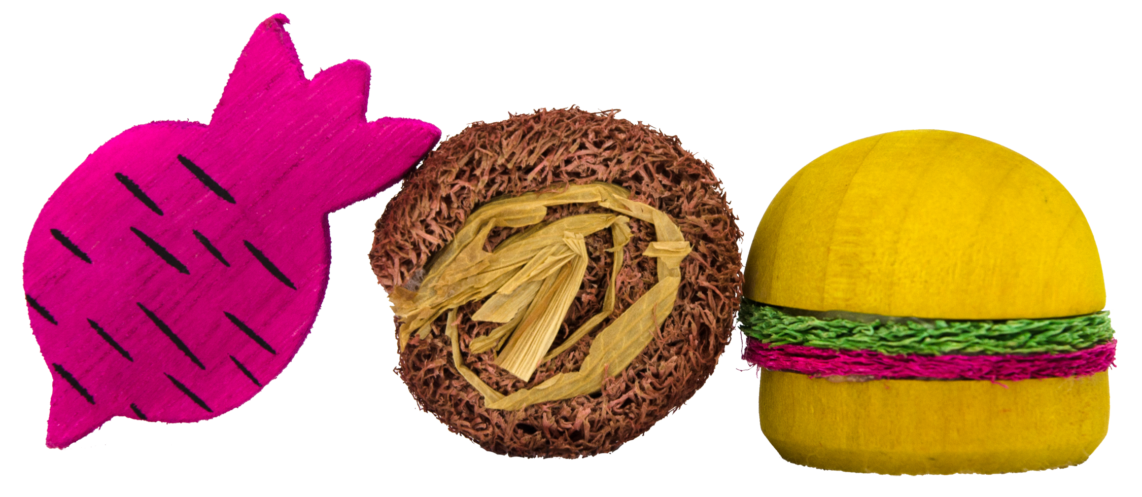 Pawise Nagerspielzeug, Holz, Loofah, Zahnpflege