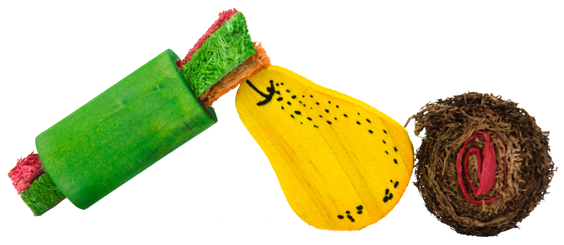 Pawise Nagerspielzeug, Holz, Loofah, für Kaninchen, Meerschweinchen, Hamster