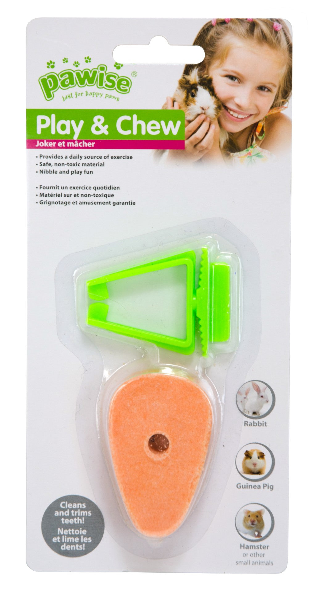 Pawise Nagerspielzeug, Salzleckstein, Karotte, 6 cm, für Kleintiere