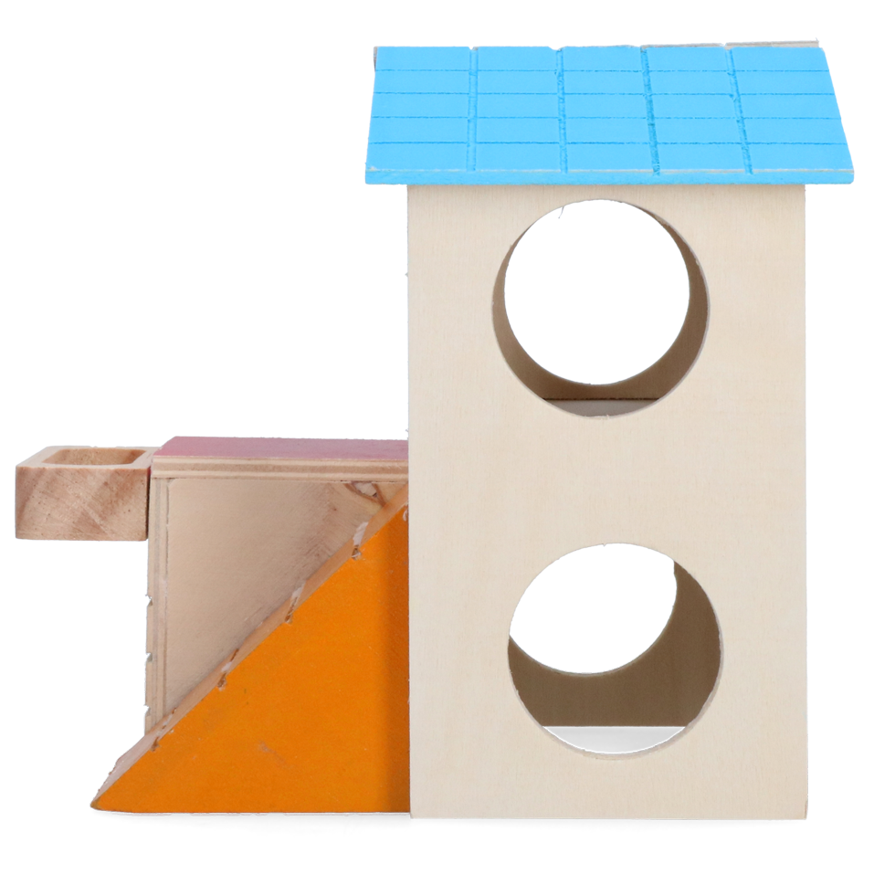 Pawise Nager Spielhaus, 2 Etagen, 15 x 12 cm