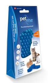 Pet+Me Katzenbürste, Kurzhaar, Silikon, blau