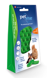Pet+Me Katzenbürste, Langhaar, grün
