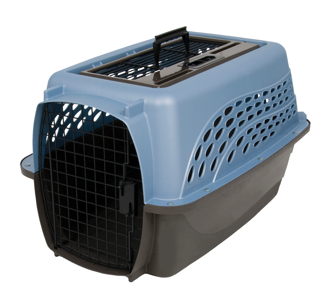 Petmate Transportbox, 2 Türen, Blau, Größe S, 61,2 x 42,4 x 36,8 cm