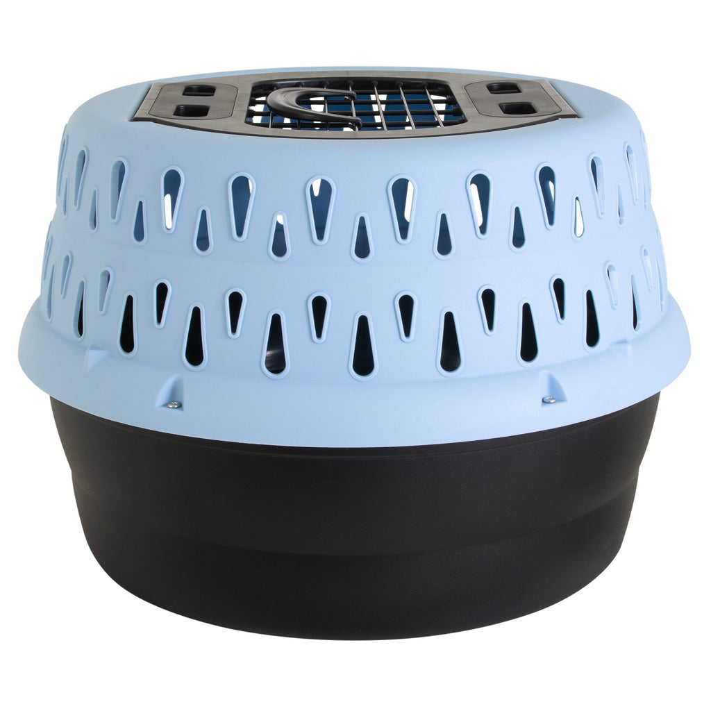 Petmate Katzentransportbox Get-A-Round, rund, Kunststoff, blau, bis 9 kg, 22,9 x 48,3 x 33 cm