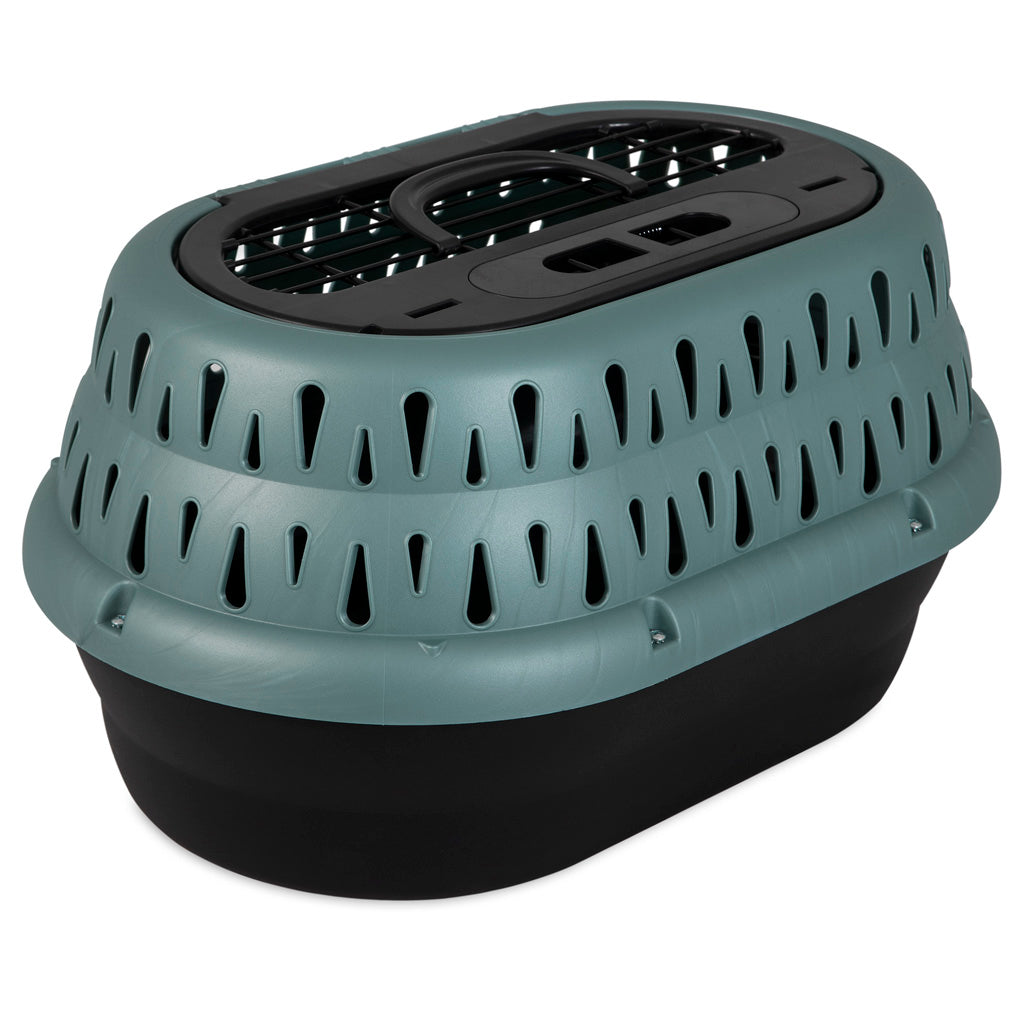 Petmate Katzen Transportbox, Top Load, Pearl Green Frost, 48,3 x 31,8 x 27,4 cm, für Katzen bis 4,5 kg