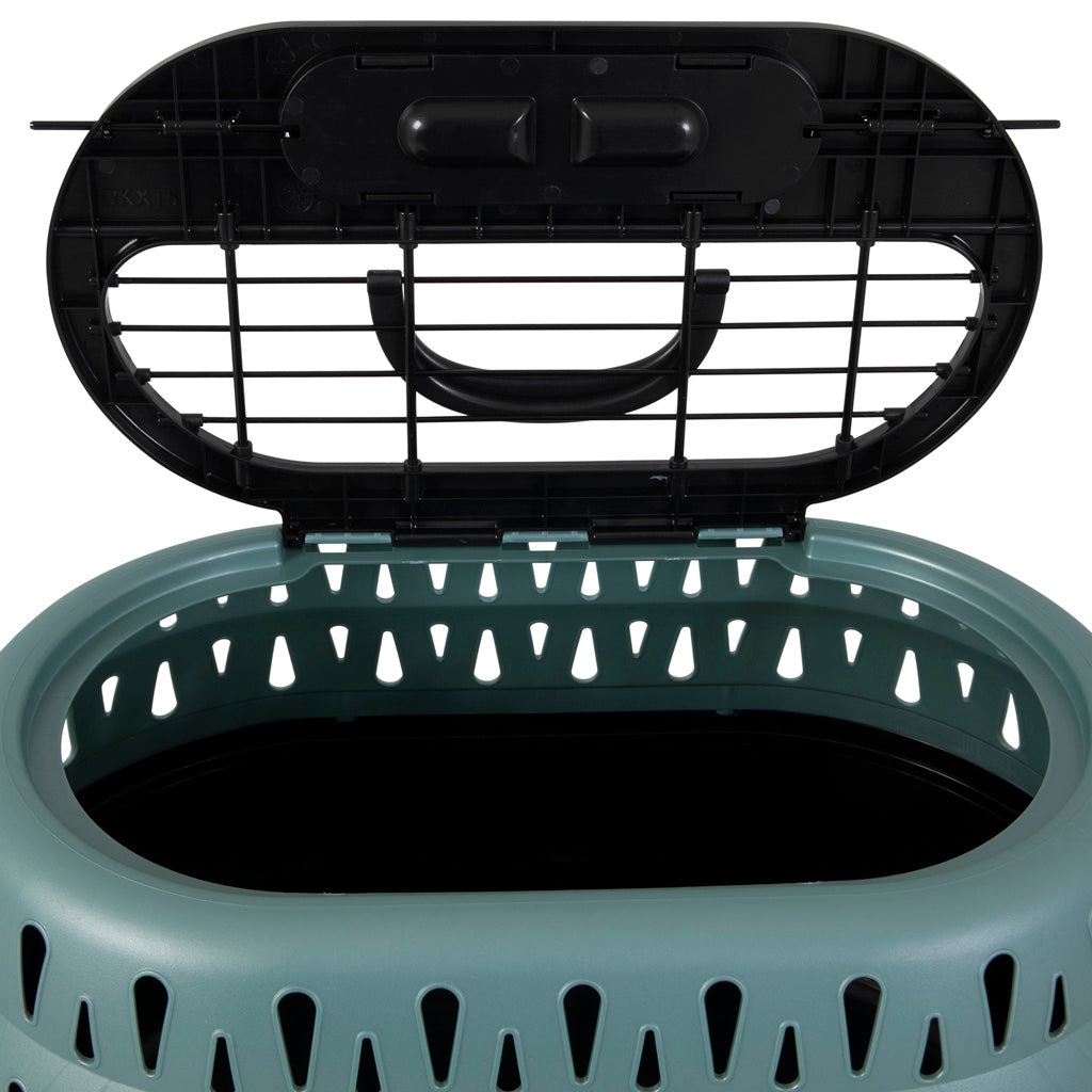 Petmate Katzen Transportbox, Top Load, Pearl Green Frost, 48,3 x 31,8 x 27,4 cm, für Katzen bis 4,5 kg