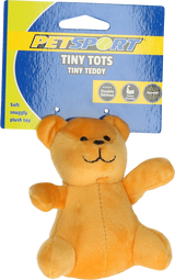 Petsport Hundespielzeug Teddy, braun, mit Quietscher, 10 cm