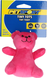 Petsport Hundespielzeug Teddy, rosa, mit Quietscher, ca. 10 cm
