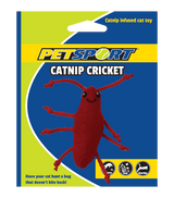 Petsport Katzenspielzeug Catnip Cricket, rot, 7 cm