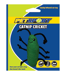 Petsport Katzenspielzeug Catnip Cricket, grün, 7 cm