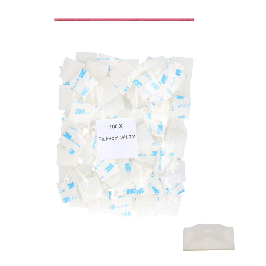 Klebesockel 3M, transparent, für Befestigungsdraht, Hofman Pest Control, 100 St.