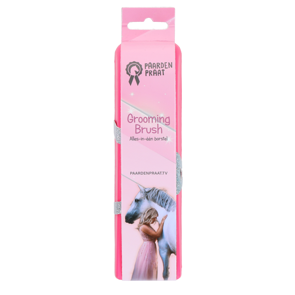 Paardenpraat Pferdebürste, rosa, Größe M