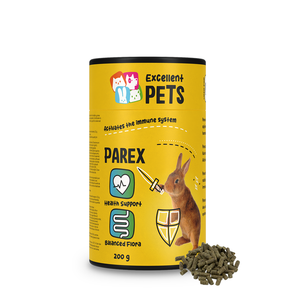 Excellent Pets Rabbit Parex Ergänzungsfutter Kaninchen, Meerschweinchen, Hamster, 200 g