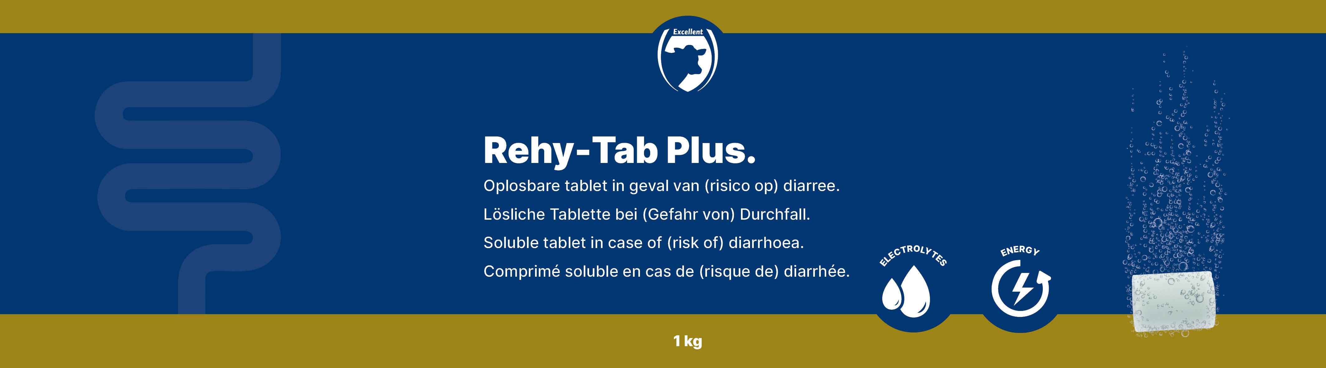 Excellent Rehy-Tab Plus Brausetabletten, Durchfall, Kälber Fohlen Lämmer Ferkel, 20 Stück