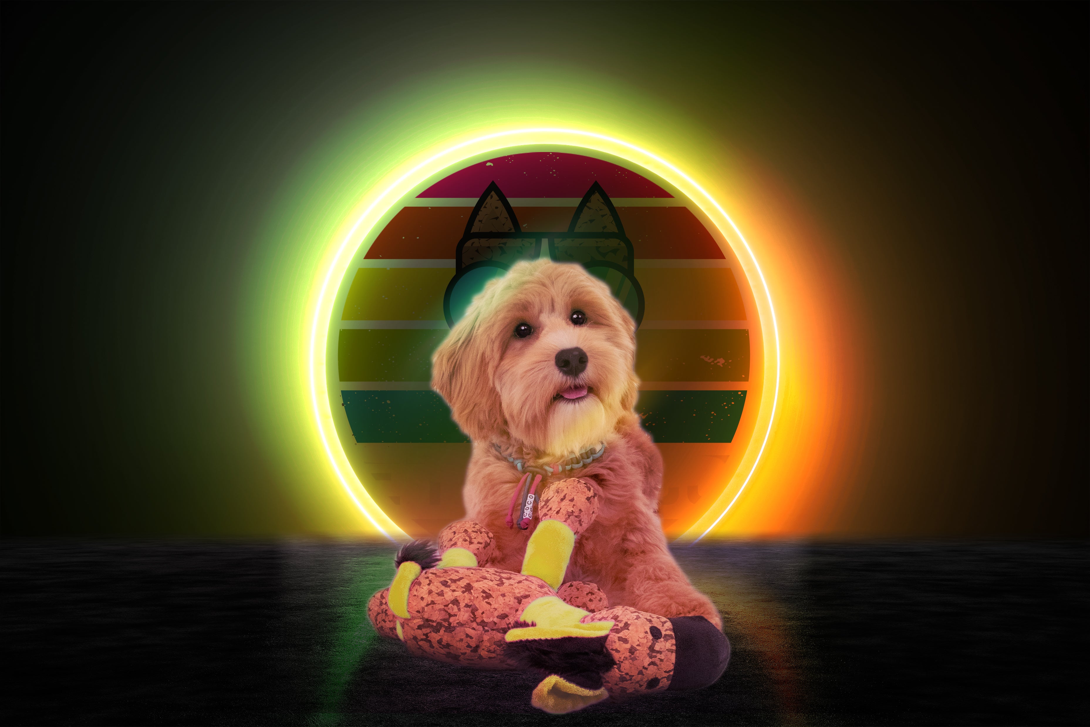 Retro Dog Hundespielzeug Donkey, Gelb, S, 20 x 25 cm