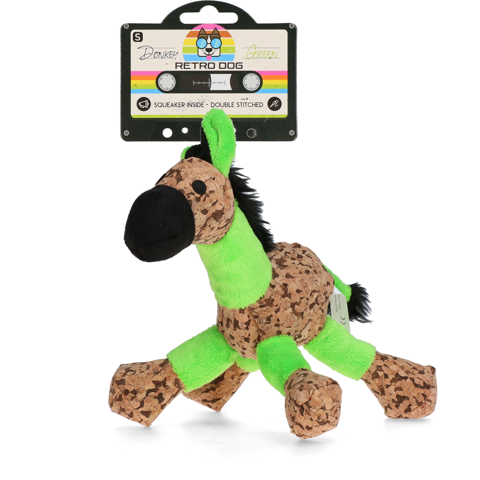 Retro Dog Hundespielzeug Donkey, grün, S, 20 x 25 cm