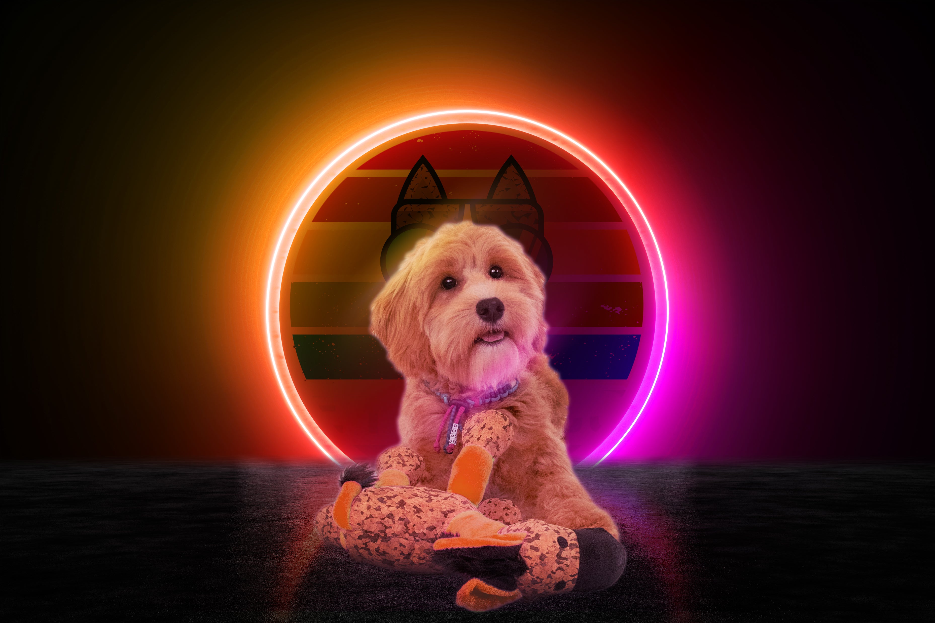 Retrodog Hundespielzeug Esel, Orange, S, 20 x 25 cm