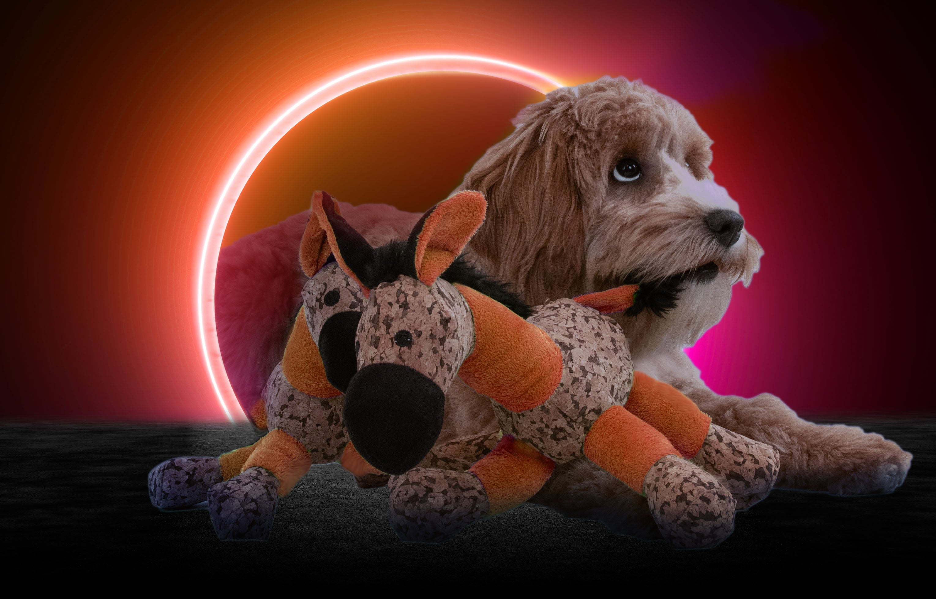 Retrodog Hundespielzeug Esel, Orange, S, 20 x 25 cm