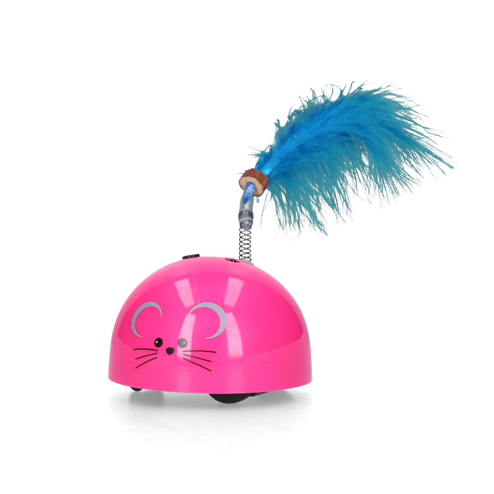 Robocat Katzenspielzeug Maus, interaktiv, Bewegungssensor, MADNIP, mit Beleuchtung, rosa