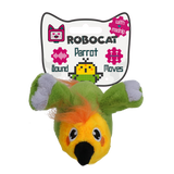 Robocat Katzenspielzeug Papagei, interaktiv, mit Madnip, beweglich, mit Geräuschen, 3 Modi, aufladbar per Micro-USB