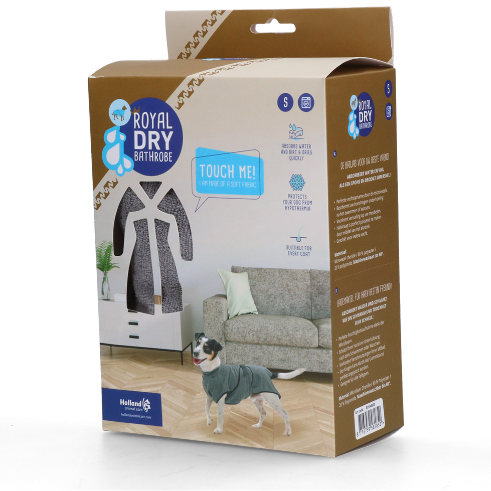 Royal Dry Hundebademantel, Mikrofaser, S