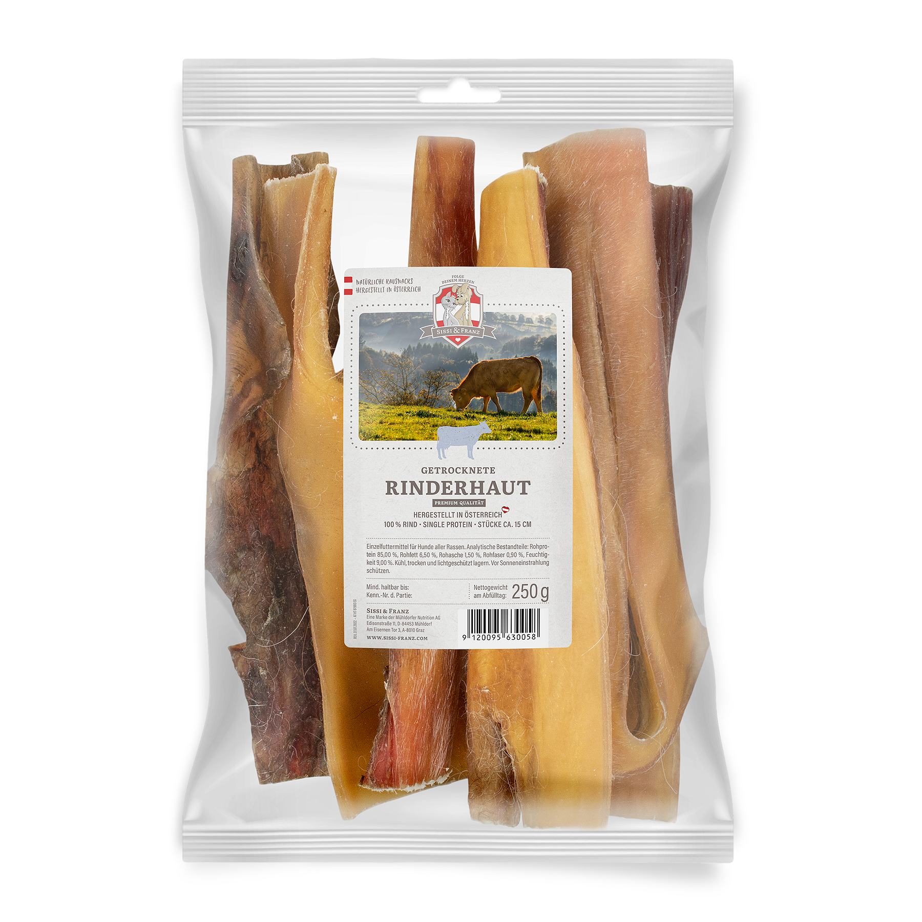 Sissi & Franz - Getrocknete Rinderkopfhaut 250g