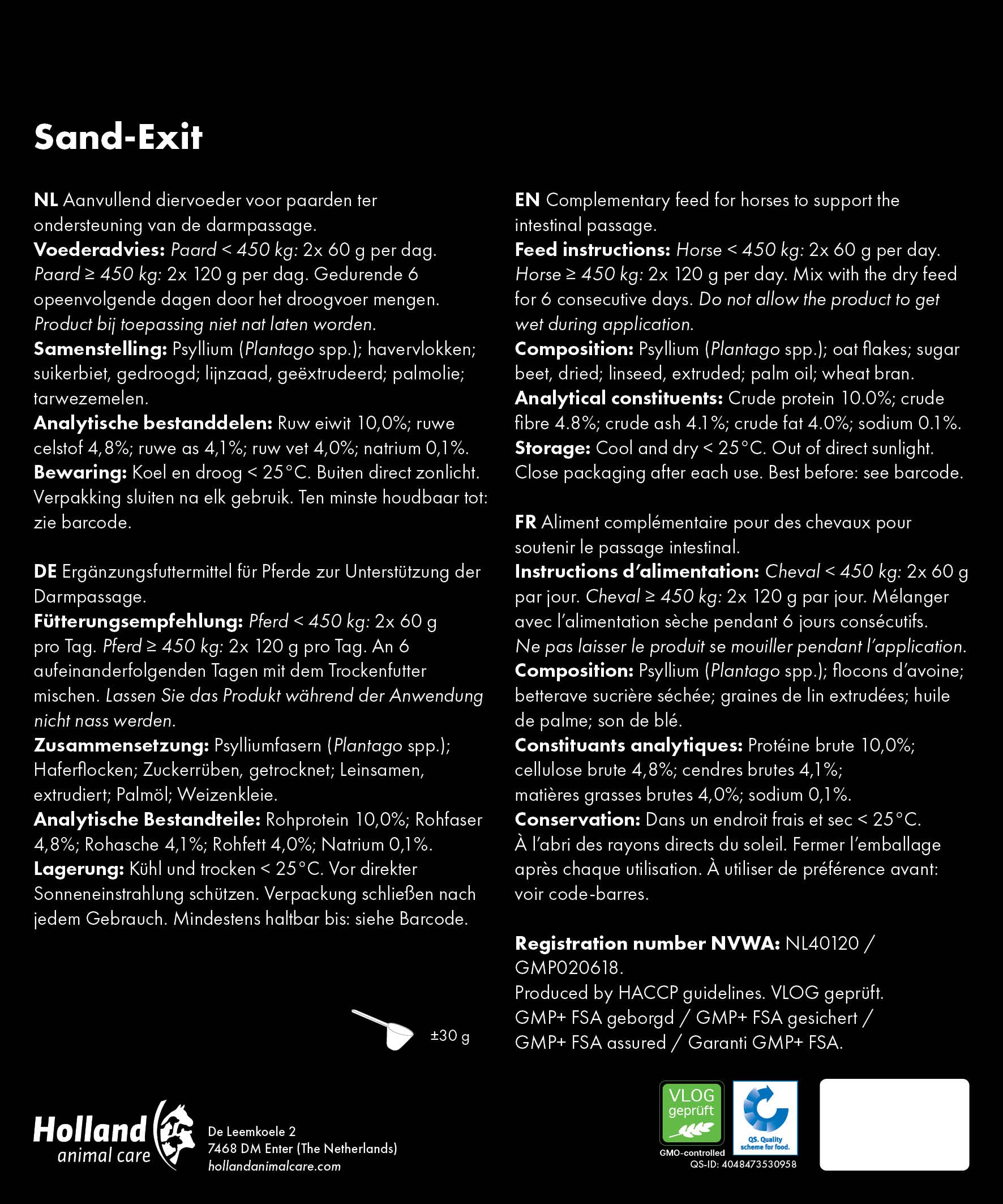 Excellent Horse Sand-Exit Ergänzungsfuttermittel Pferd, 1,5 kg