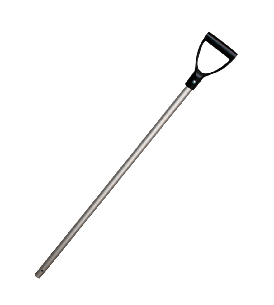 Schaufelstiel Aluminium, Ø 28 mm, 105 cm, schwarzer Griff