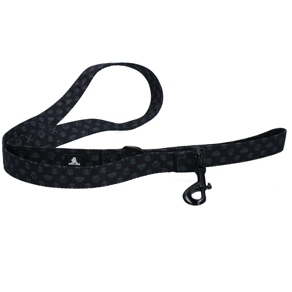 Spotted! Pro Hundeleine, Muskaton-Verschluss, D-Ring, 120 cm, dunkelgrau