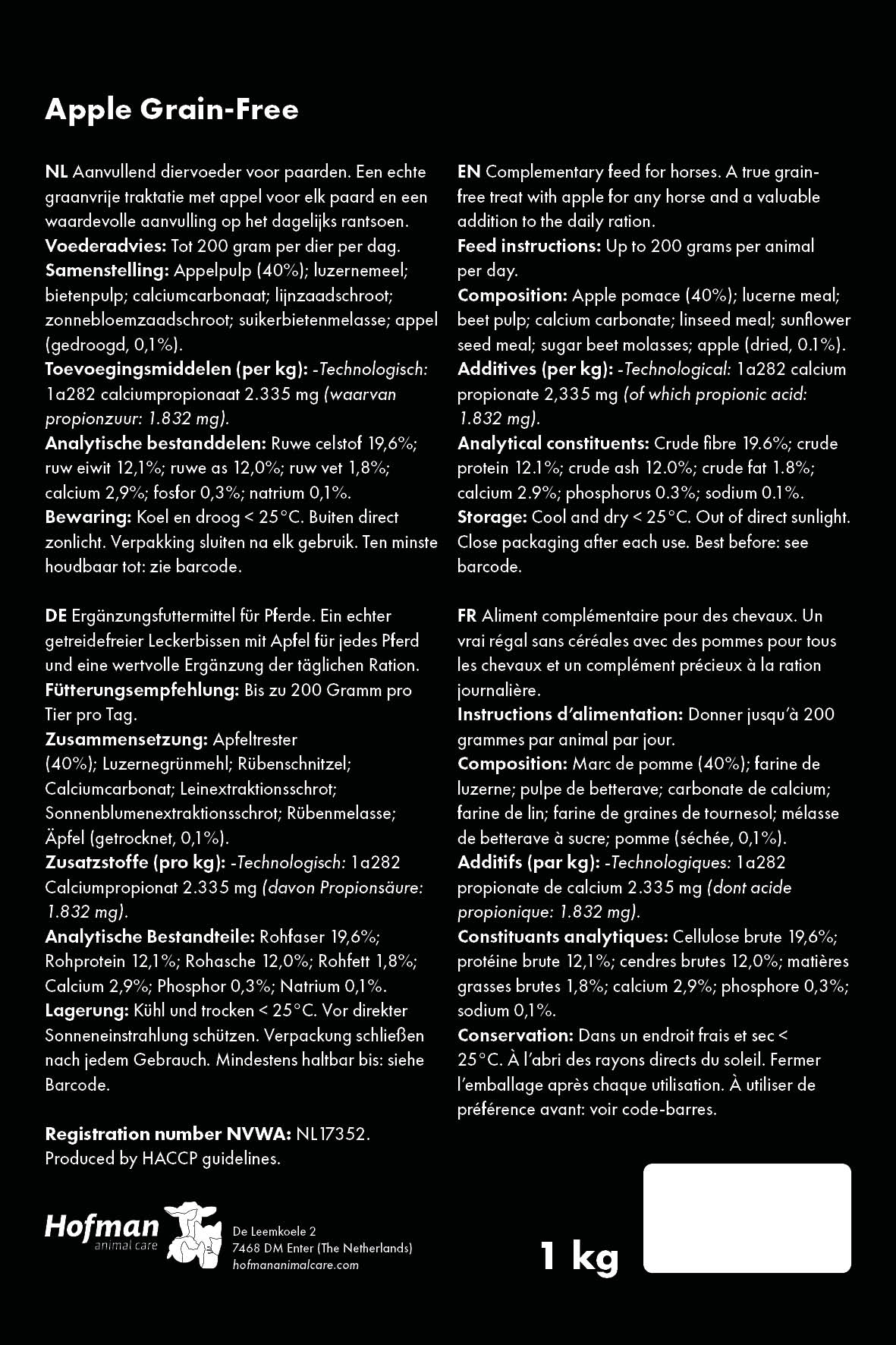 Excellent Horse Sweet Blocksgetreidefrei, Apfel – schmackhafter Pferdesnack