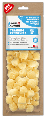 SwissCowers Käsesnack Crunchies, Training, Original, Ø 1,5 cm, für Welpen und kleine Hunde, 30 g
