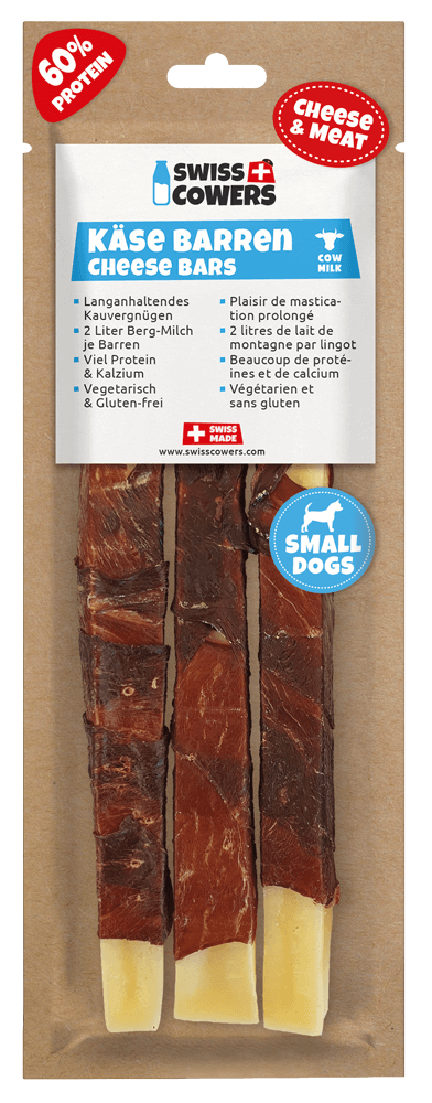 SwissCowers Käsebarren, Black Angus, S, für Hunde, 80 g