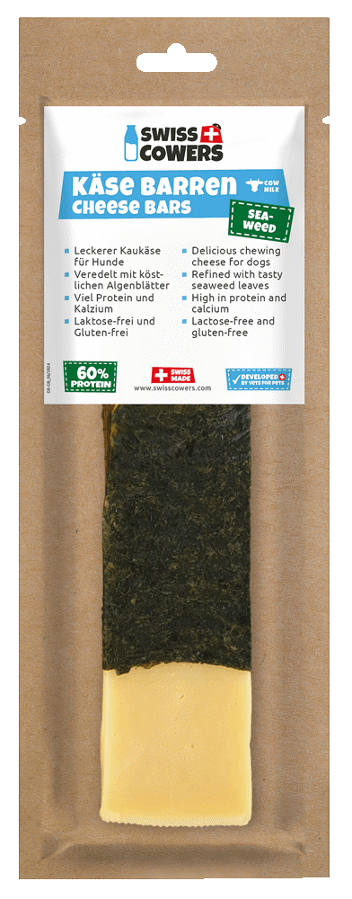 SwissCowers Käsestange für Hunde, Nori-Algen, Größe L, 80 g