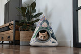Takara Katzen Tipi, Violet Flower, 42 x 56 cm, mit Kissen