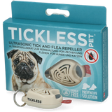 Tickless Pet Ultraschall Zeckenschutz für Hunde und Katzen, wirksam 6 Monate, beige