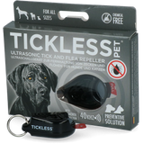Tickless Ultraschall-Zecken- und Flohschutzgerät für Hund und Katze, mind. 6 Monate, schwarz