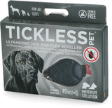 Tickless Ultraschall-Zecken- und Flohschutzgerät für Hund und Katze, mind. 6 Monate, schwarz