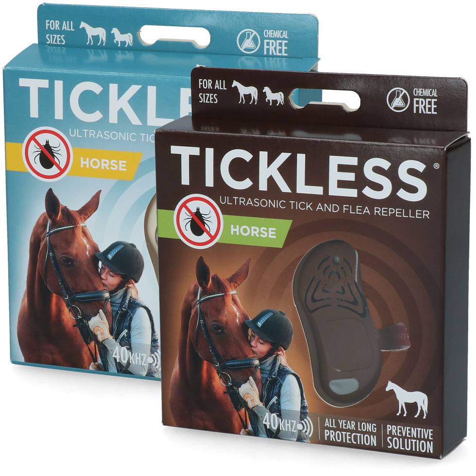 Tickless Zeckenschutzgerät für Pferde, Ultraschall, mind. 6 Monate Schutz, beige