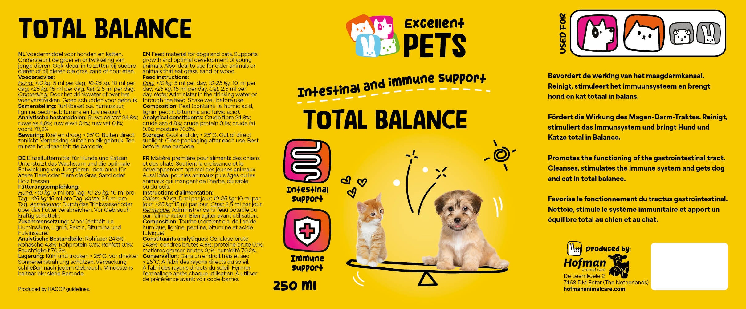 Excellent Pets Ergänzungsfuttermittel, Hunde und Katzen, 250 ml