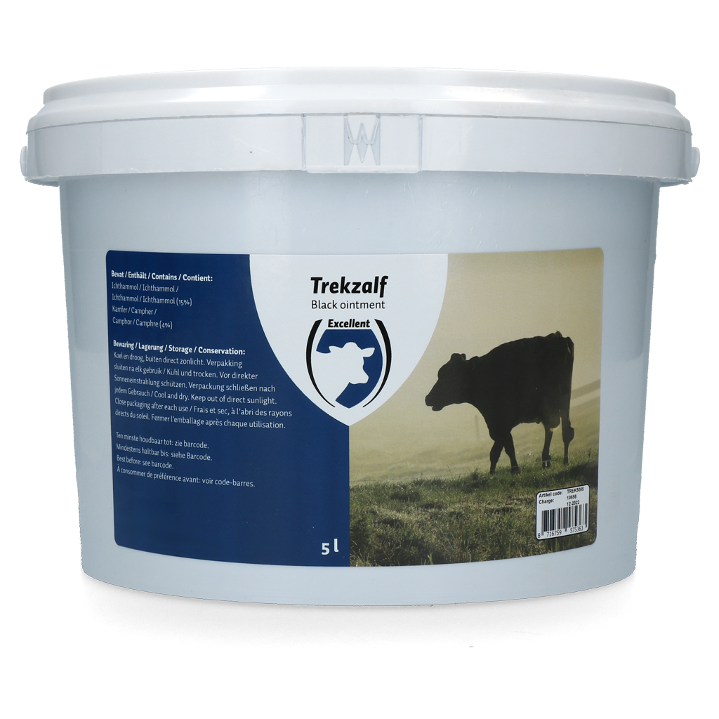 Excellent Zugsalbe, 4 % Campher, 15 % Ichthammol, für Pferde, Schweine, Schafe, Ziegen, Rinder, 5 l