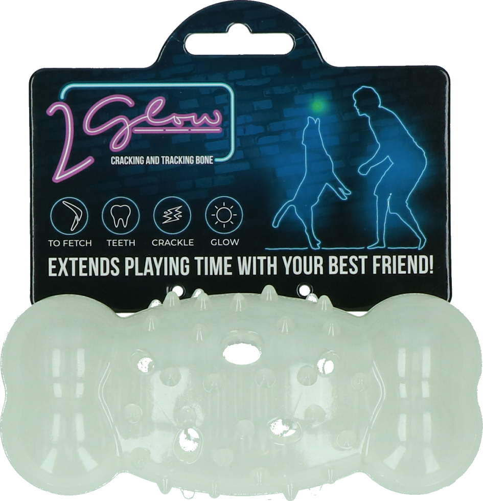 2 Glow Cracking & Tracking Bone – Leuchtender Hundeknochen
