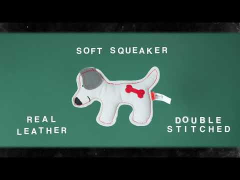 Hundespielzeug Esel, Rindsleder, lautarm, braun, für Welpen