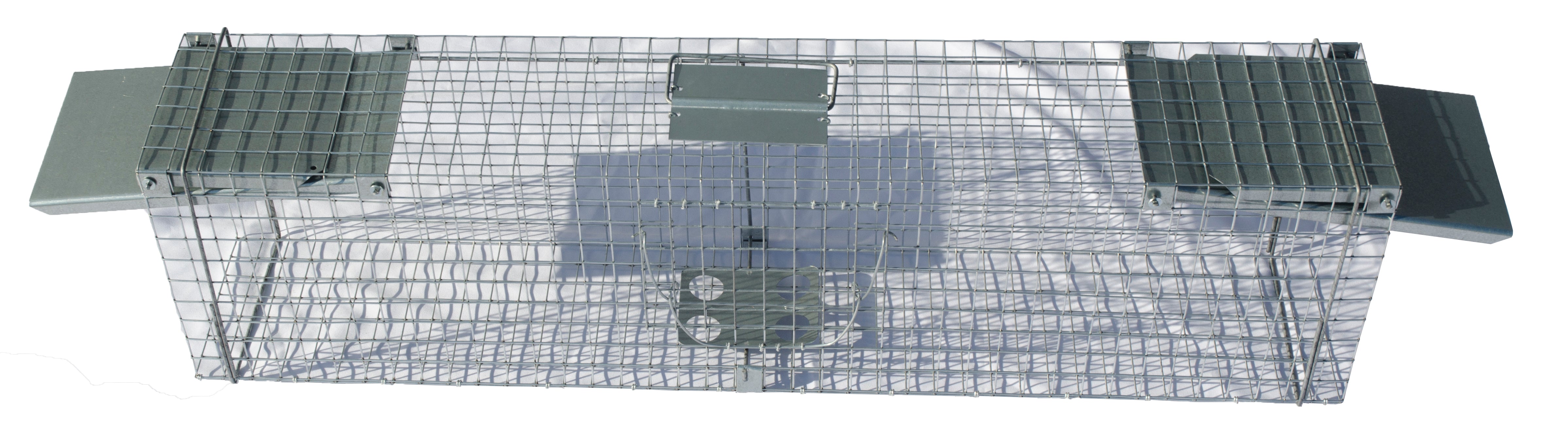Lebendfalle, verzinkter Stahl, Ratten Marder Iltis, 102 x 20 x 27 cm, Hofman Pest Control