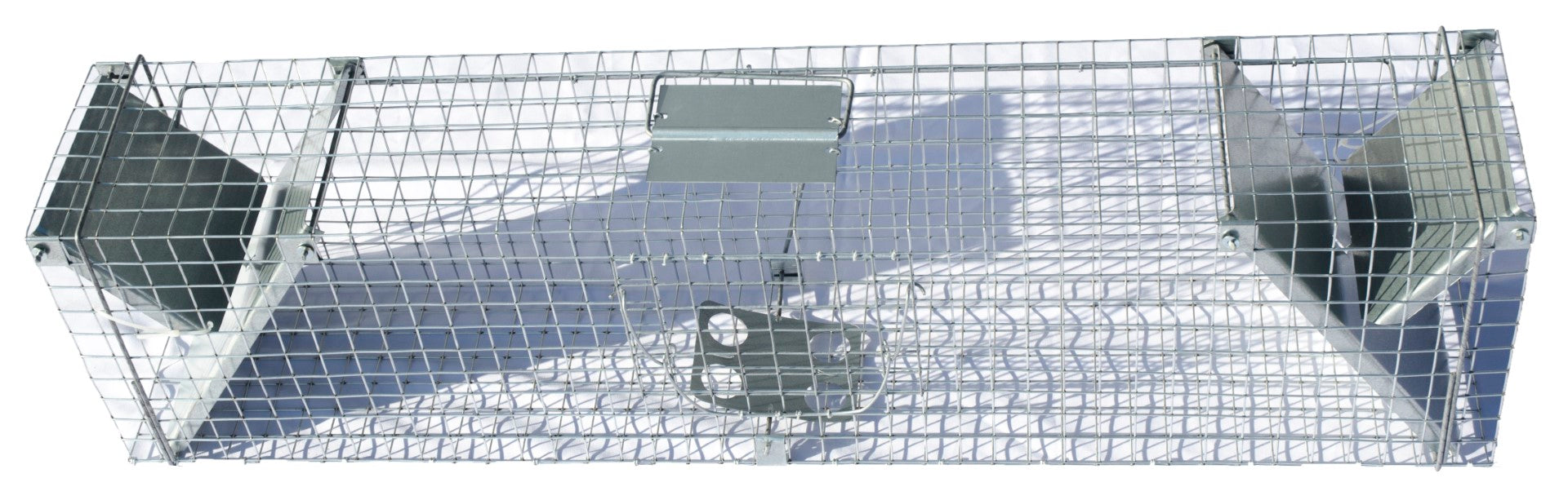 Lebendfalle, verzinkter Stahl, Ratten Marder Iltis, 102 x 20 x 27 cm, Hofman Pest Control