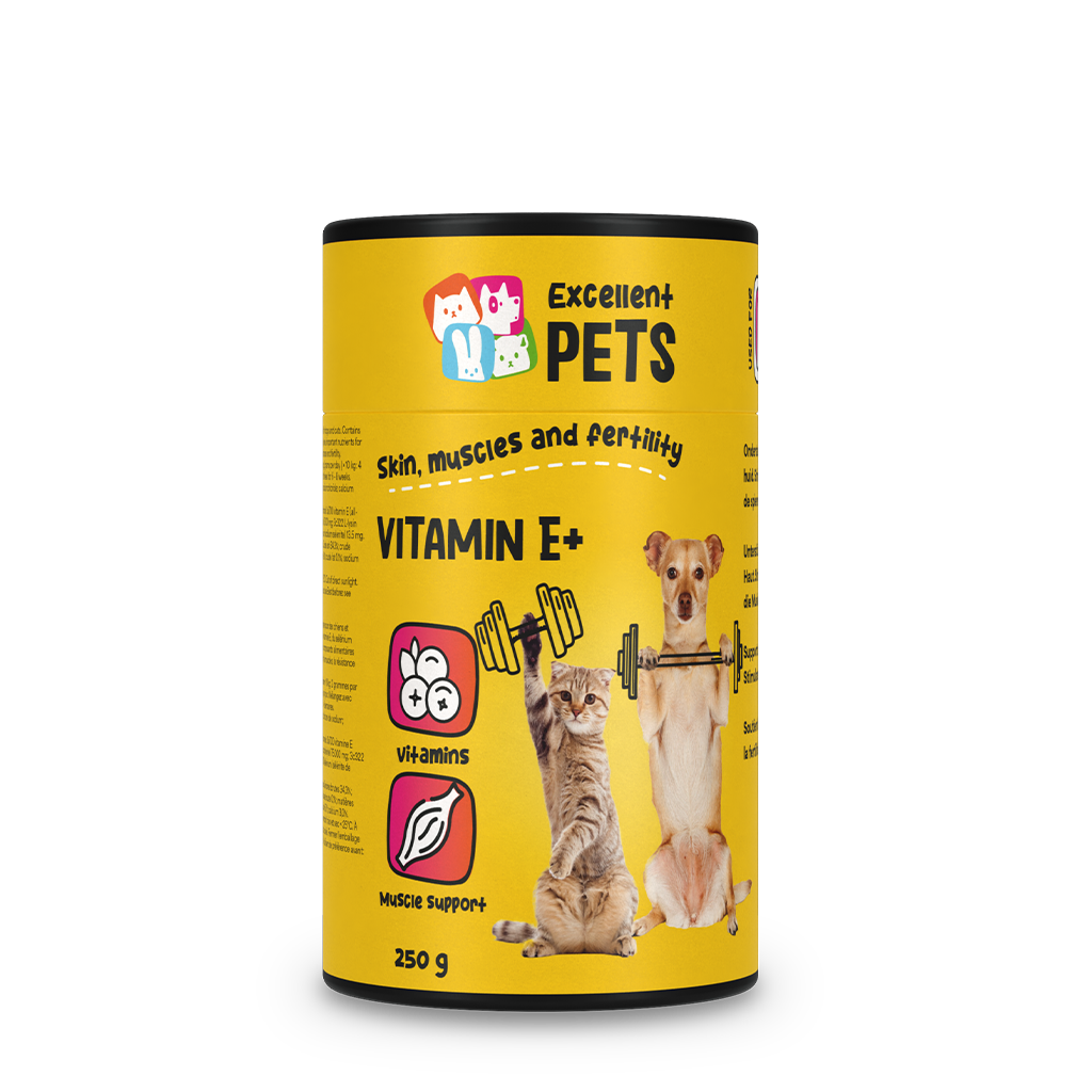 Excellent Pets Vitamin E+, Ergänzungsfuttermittel Hund Katze, 250 g