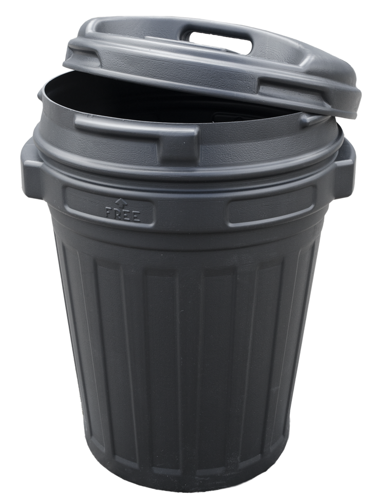 Futtertonne, Drehverschluss, 70 l, schwarz
