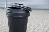 Futtertonne, Drehverschluss, 70 l, schwarz