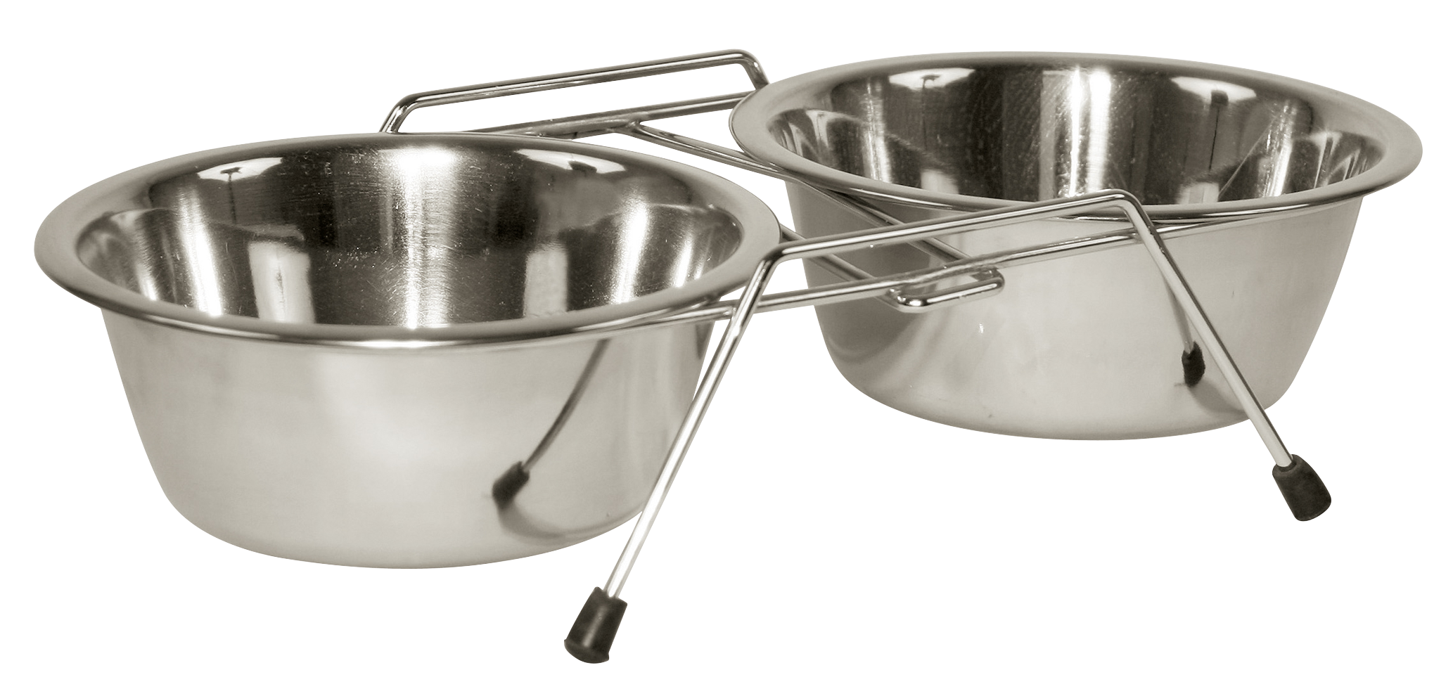 Edelstahl Doppelnapf, 2 x 450 ml